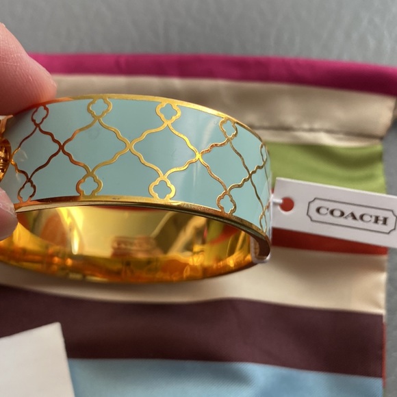 NEW Coach (teal/gold) women bangle - Picture 3 of 6